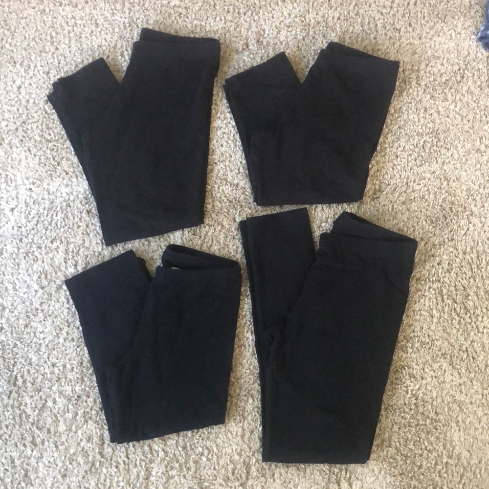 4 Pack Bundle Black Leggings